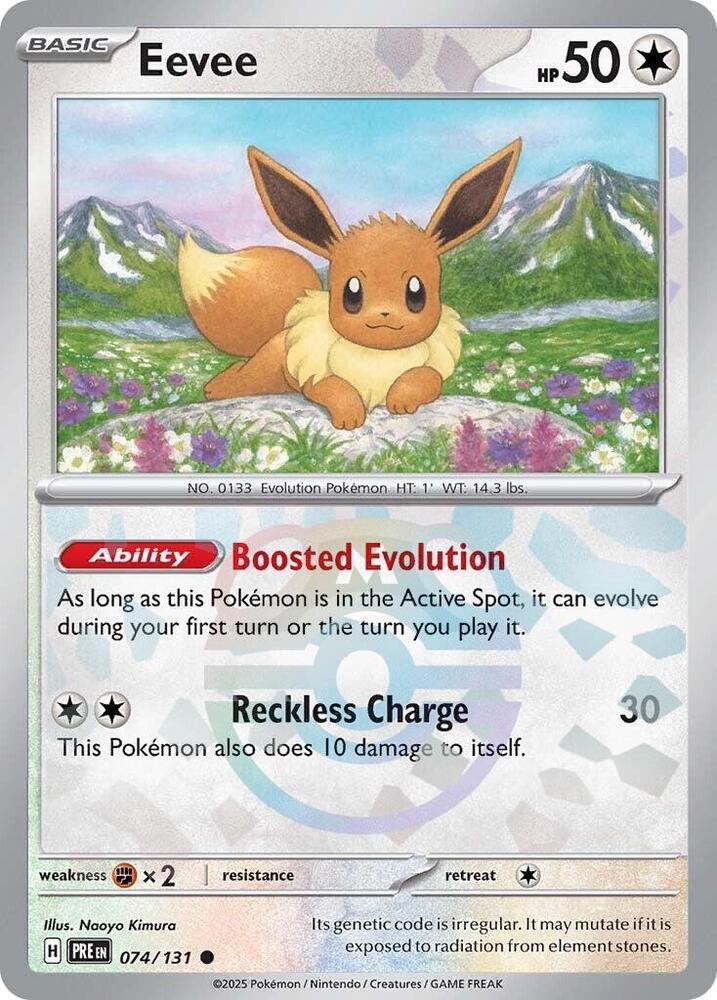 Eevee 074/131 - Master Ball Reverse Holo - Pokemon TCG Prismatic Evolutions card