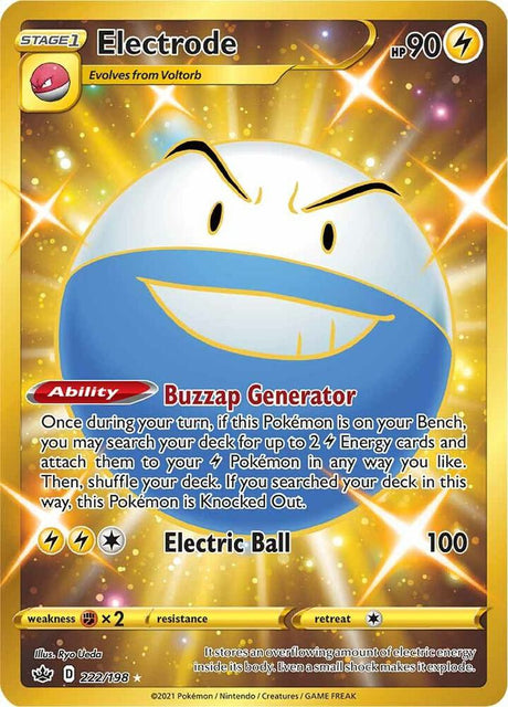 Electrode (Secret) 222 - Pokemon TCG Chilling Reign card