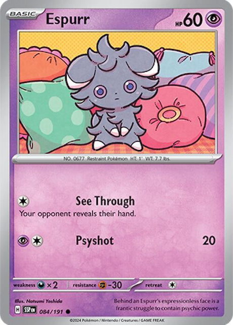 Espurr 084/191 - Pokemon TCG Surging Sparks card