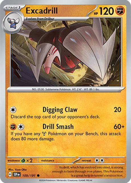 Excadrill 109/191 - Pokemon TCG Surging Sparks card