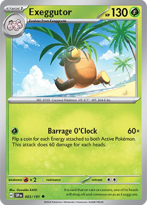Exeggutor 003/191 - Pokemon TCG Surging Sparks card