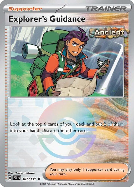 Explorer's Guidance 107/131 - Poké Ball Reverse Holo - Pokemon TCG Prismatic Evolutions card