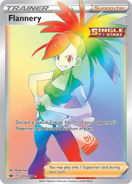 Flannery (Secret) 215 - Pokemon TCG Chilling Reign card
