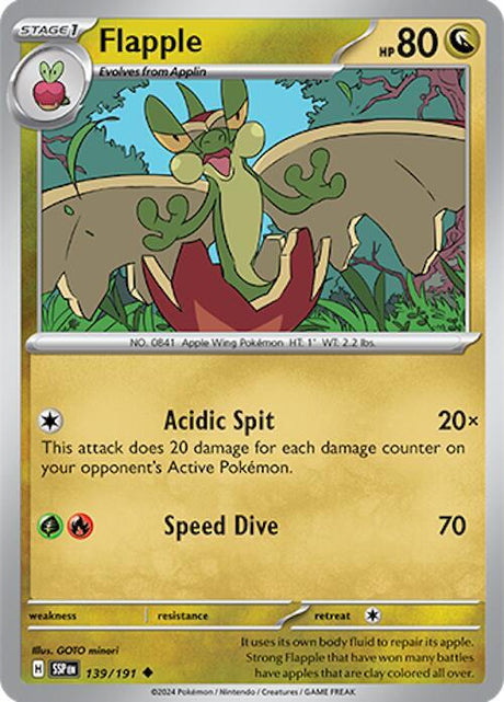 Flapple 139/191 - Pokemon TCG Surging Sparks card