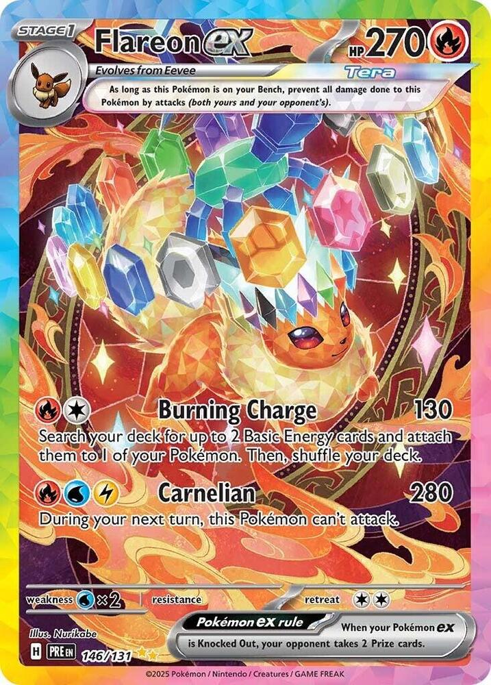 Flareon ex 146/131 - Standard card artwork - Pokemon TCG Prismatic Evolutions card