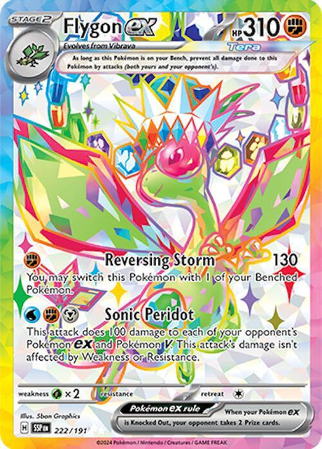 Flygon ex 222/191 - Pokemon TCG Surging Sparks card