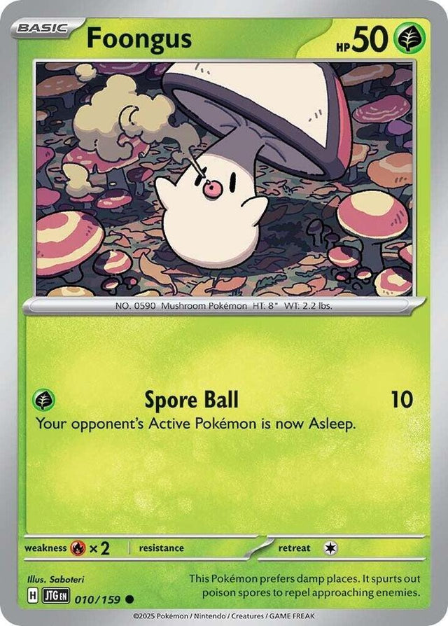 Foongus 010/159 - Pokemon TCG Journey Together card
