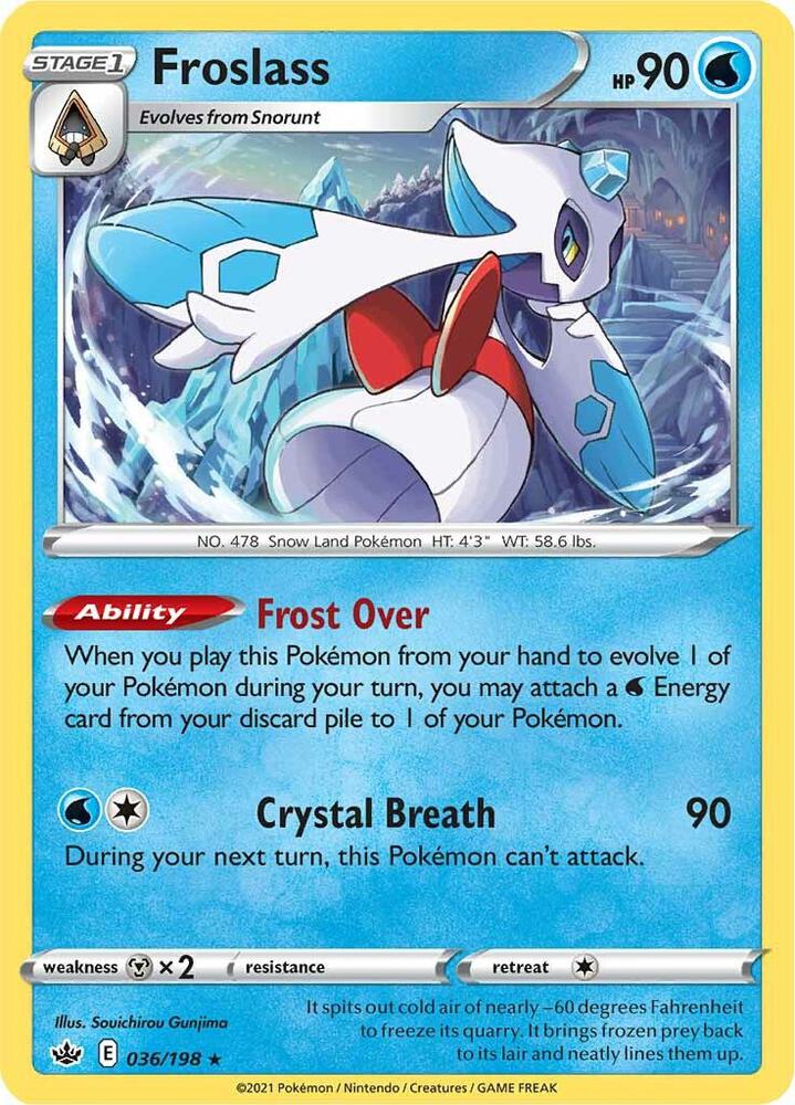Froslass 036 - Pokemon TCG Chilling Reign card