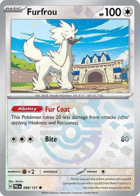 Furfrou 088/131 - Master Ball Reverse Holo - Pokemon TCG Prismatic Evolutions card
