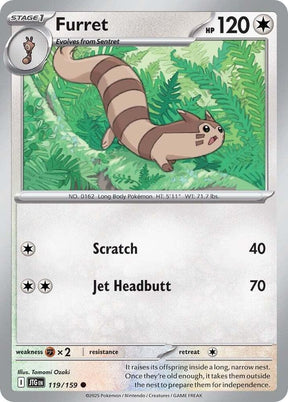 Furret 119/159 - Pokemon TCG Journey Together card