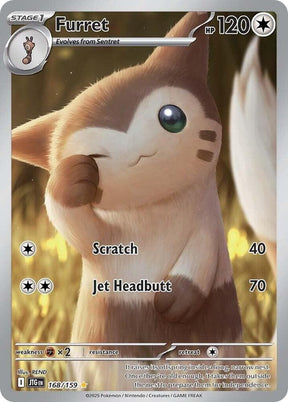 Furret 168/159 - Pokemon TCG Journey Together card