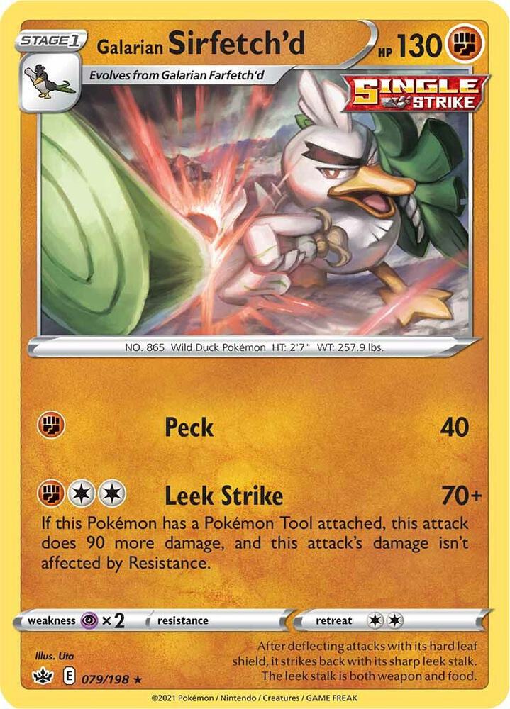 Galarian Sirfetch'd 079 - Pokemon TCG Chilling Reign card