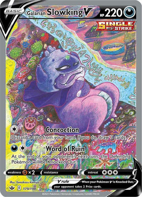 Galarian Slowking V (Alternate Full Art) 179 - Pokemon TCG Chilling Reign card