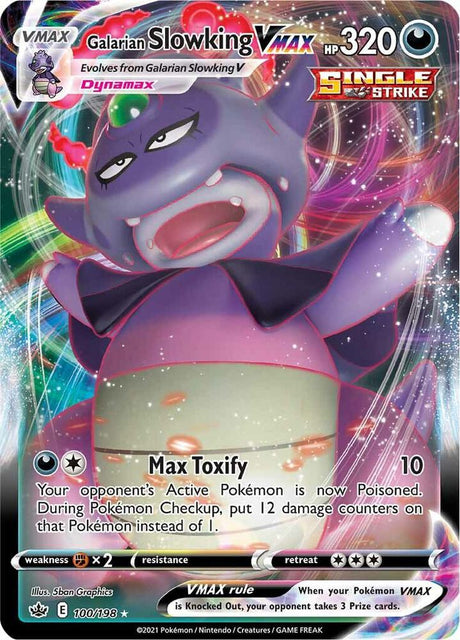 Galarian Slowking VMAX 100 - Pokemon TCG Chilling Reign card