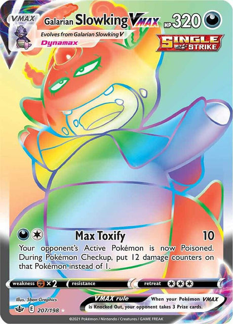 Galarian Slowking VMAX (Secret) 207 - Pokemon TCG Chilling Reign card