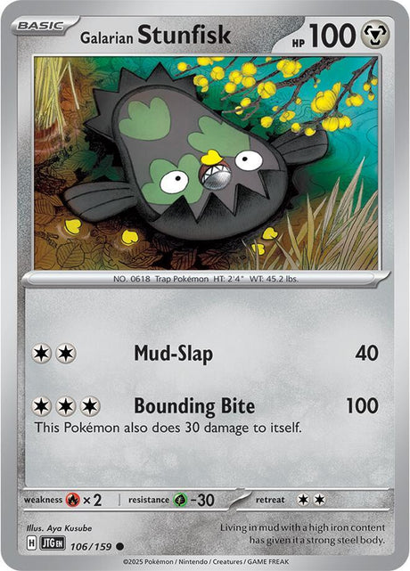 Galarian Stunfisk 106/159 - Pokemon TCG Journey Together card