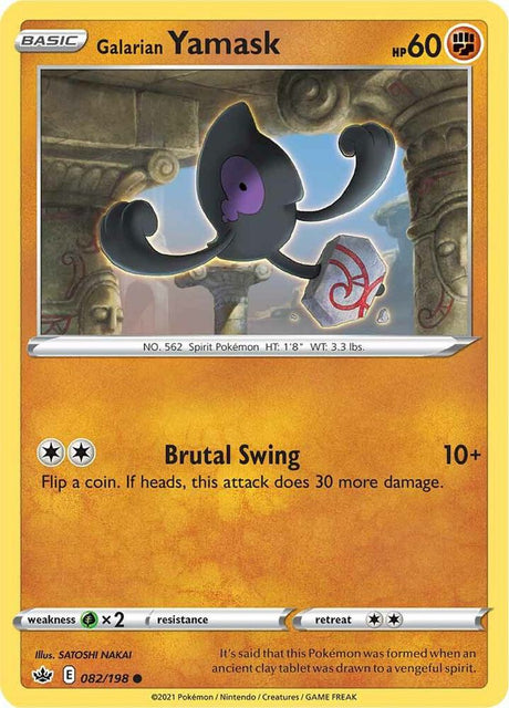 Galarian Yamask 082 - Pokemon TCG Chilling Reign card