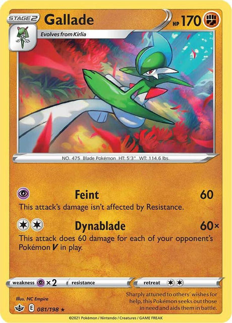 Gallade 081 - Pokemon TCG Chilling Reign card