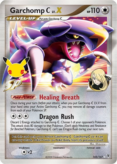 Garchomp C LV.X Celebrations Classic Collection Pokemon Card Single 145/147