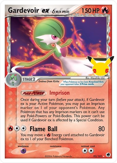 Gardevoir ex Celebrations Classic Collection Pokemon Card Single 93/101