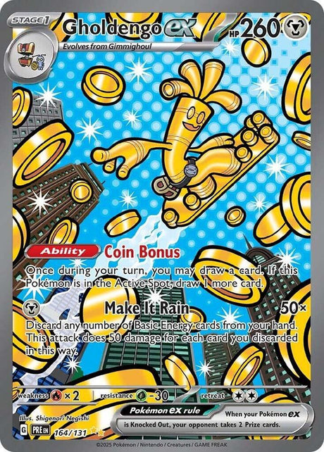 Gholdengo ex 164/131 - Standard card artwork - Pokemon TCG Prismatic Evolutions card