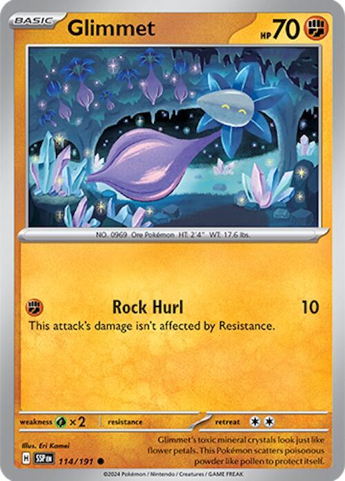 Glimmet 114/191 - Pokemon TCG Surging Sparks card