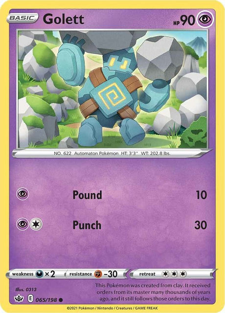 Golett 065 - Pokemon TCG Chilling Reign card