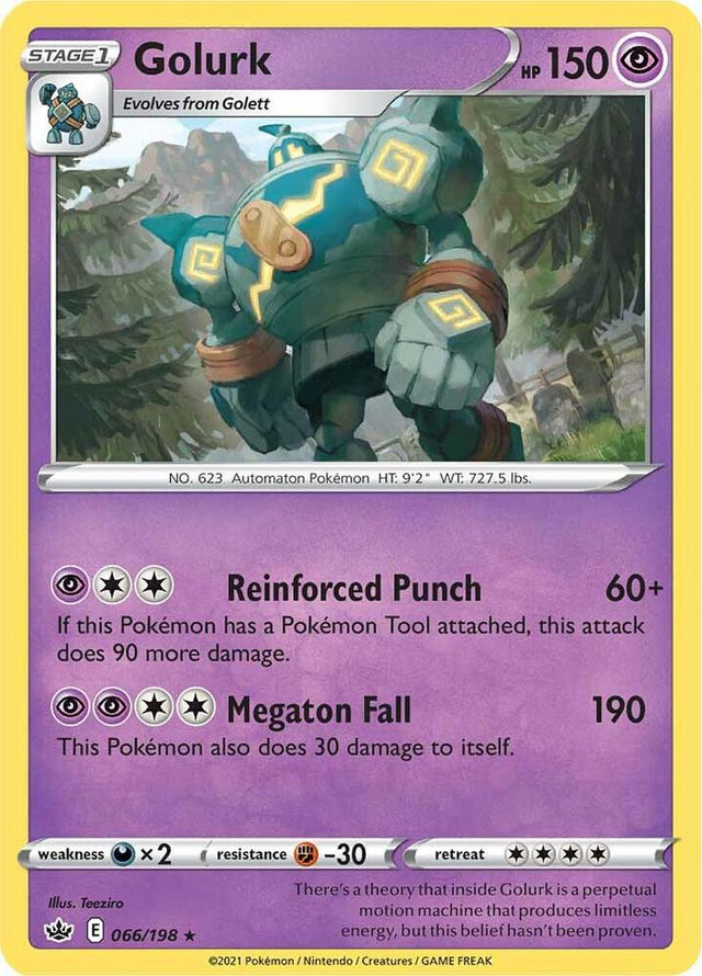 Golurk 066 - Pokemon TCG Chilling Reign card
