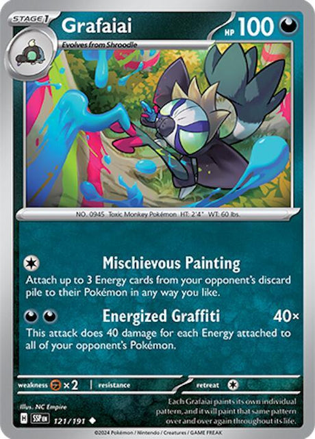 Grafaiai 121/191 - Pokemon TCG Surging Sparks card