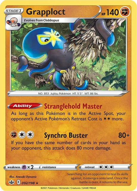 Grapploct 092 - Pokemon TCG Chilling Reign card