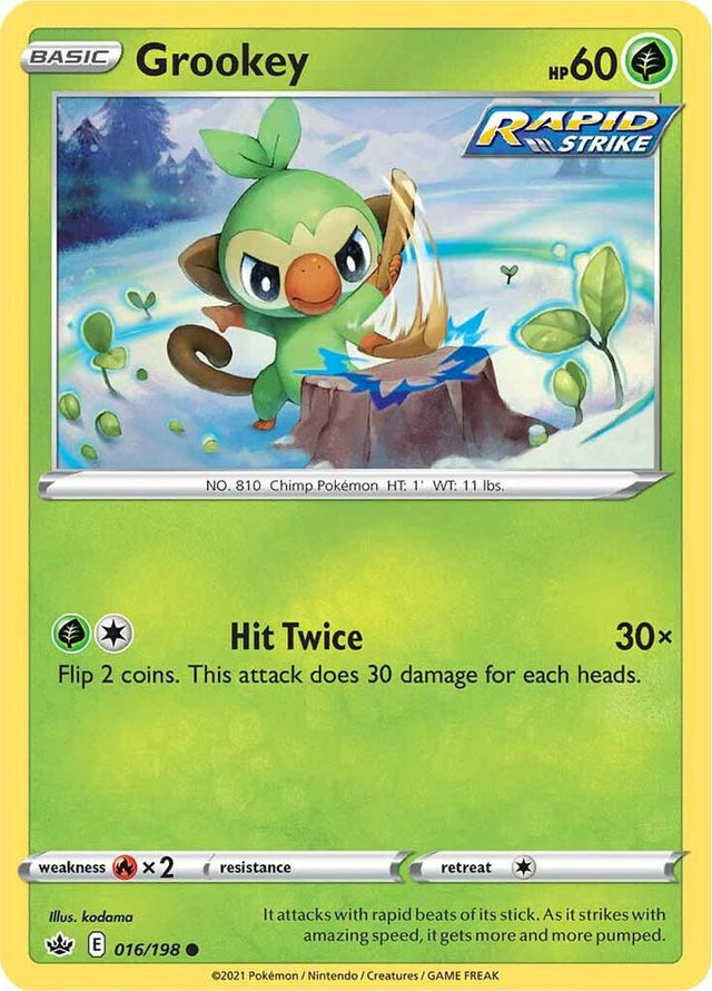 Grookey 016 - Pokemon TCG Chilling Reign card