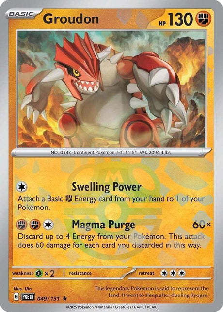 Groudon 049/131 - Master Ball Reverse Holo - Pokemon TCG Prismatic Evolutions card