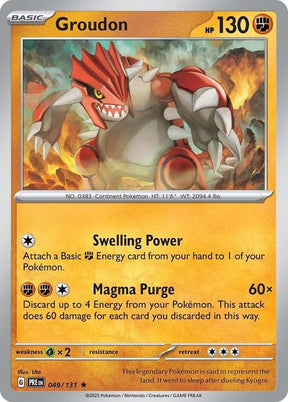 Groudon 049/131 - Standard card artwork - Pokemon TCG Prismatic Evolutions card