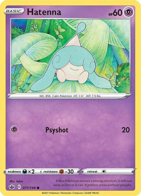 Hatenna 071 - Pokemon TCG Chilling Reign card