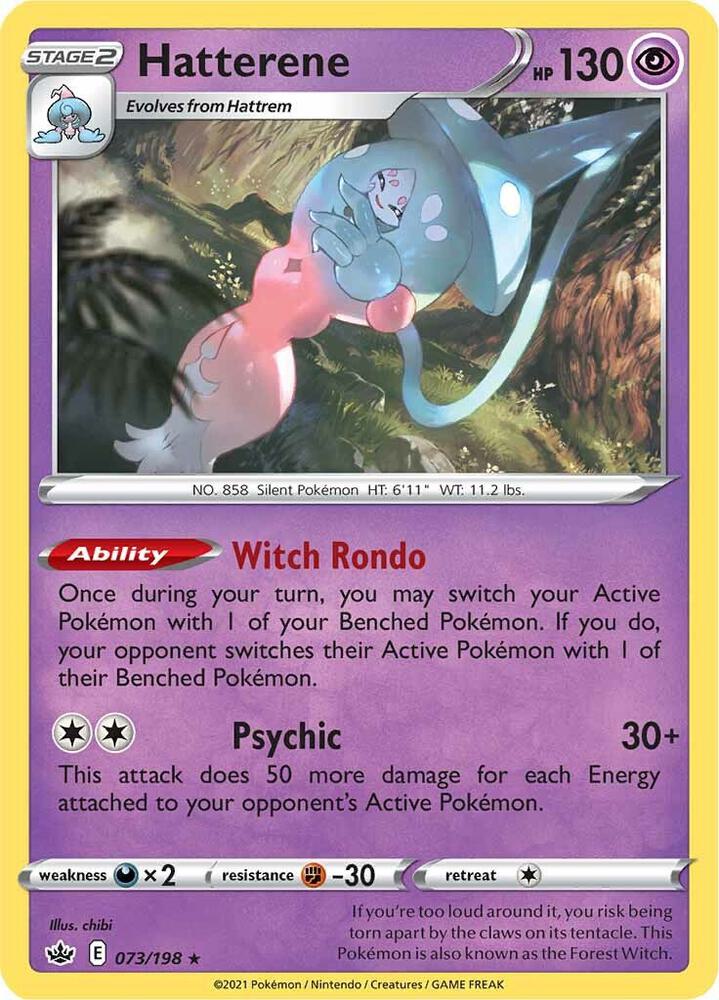 Hatterene 073 - Pokemon TCG Chilling Reign card