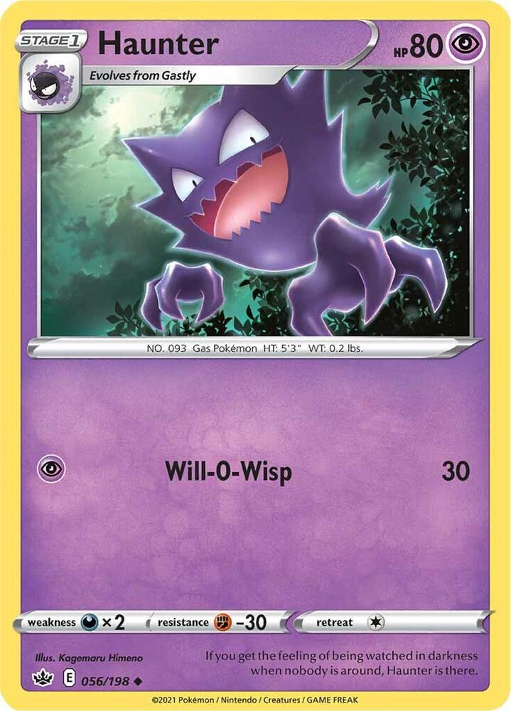 Haunter 056 - Pokemon TCG Chilling Reign card