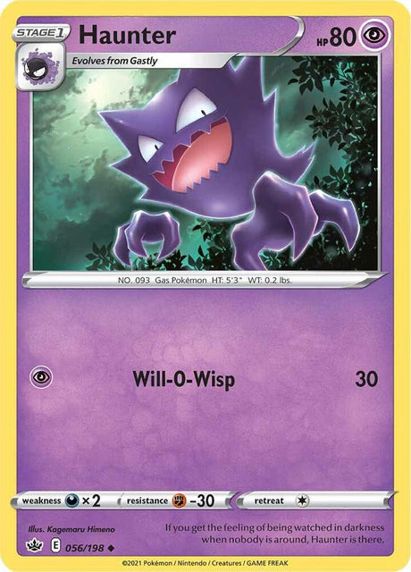 Haunter 056 - Pokemon TCG Chilling Reign card