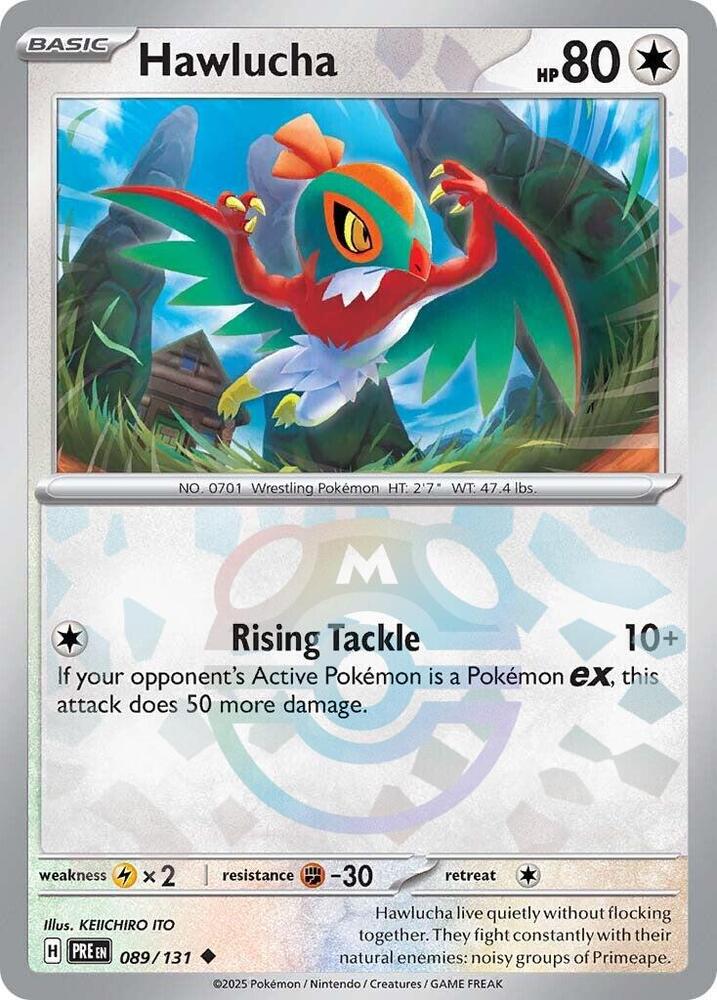 Hawlucha 089/131 - Master Ball Reverse Holo - Pokemon TCG Prismatic Evolutions card