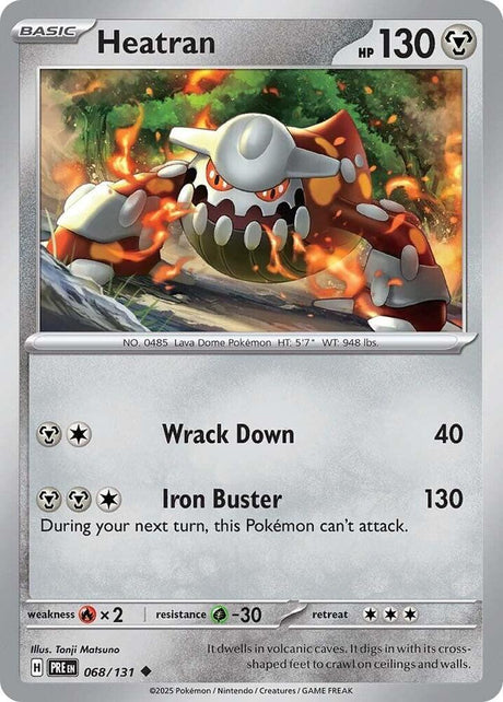 Heatran 068/131 - Standard card artwork - Pokemon TCG Prismatic Evolutions card