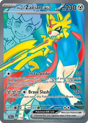Hop's Zacian ex 176/159 - Pokemon TCG Journey Together card