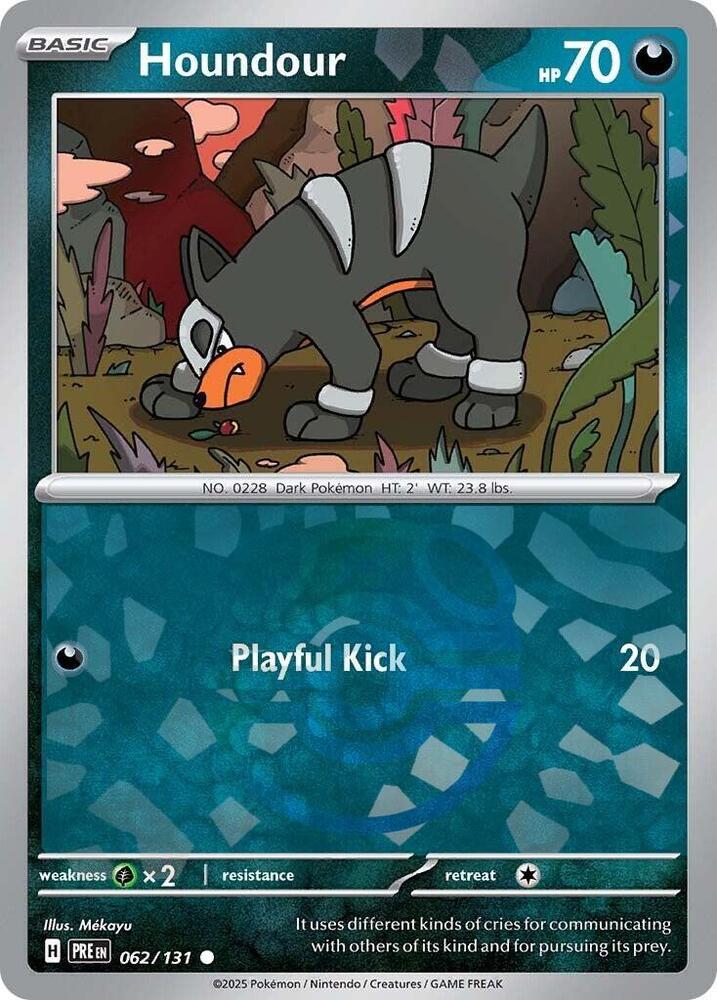 Houndour 062/131 - Master Ball Reverse Holo - Pokemon TCG Prismatic Evolutions card