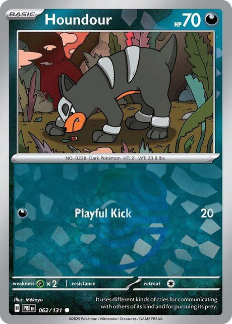 Houndour 062/131 - Master Ball Reverse Holo - Pokemon TCG Prismatic Evolutions card