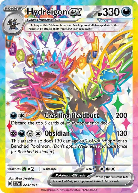 Hydreigon ex 223/191 - Pokemon TCG Surging Sparks card