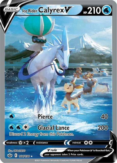 Ice Rider Calyrex V (Alternate Full Art) 164 - Pokemon TCG Chilling Reign card