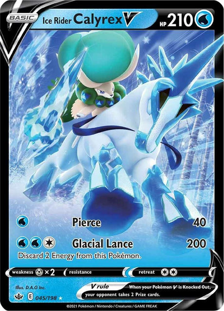 Ice Rider Calyrex V 045 - Pokemon TCG Chilling Reign card