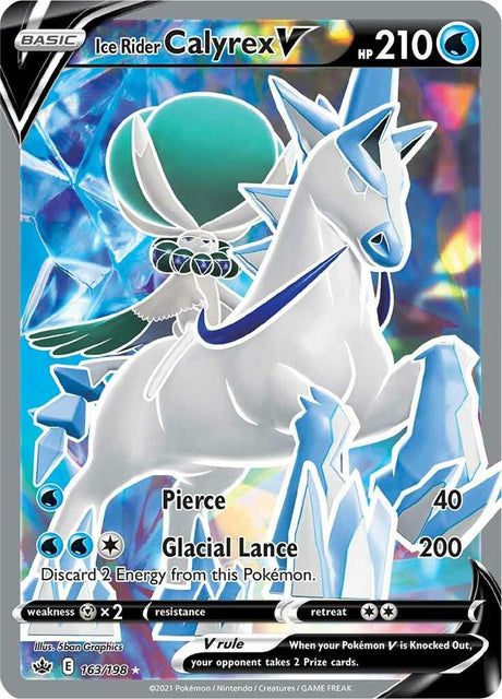 Ice Rider Calyrex V (Full Art) 163 - Pokemon TCG Chilling Reign card