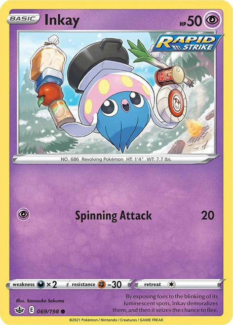 Inkay 069 - Pokemon TCG Chilling Reign card