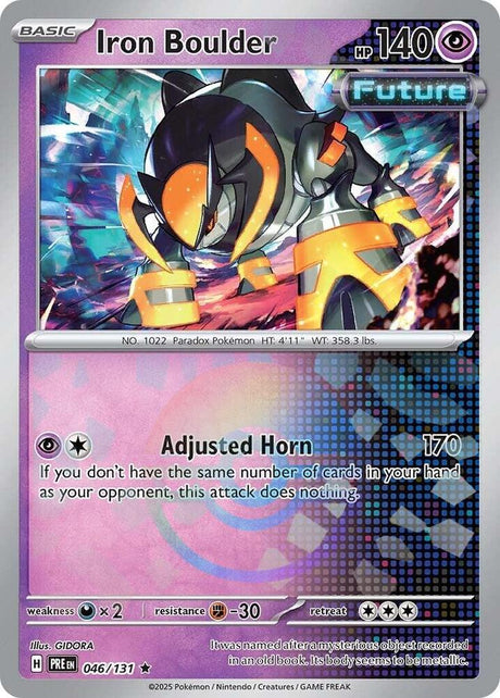 Iron Boulder 046/131 - Poké Ball Reverse Holo - Pokemon TCG Prismatic Evolutions card