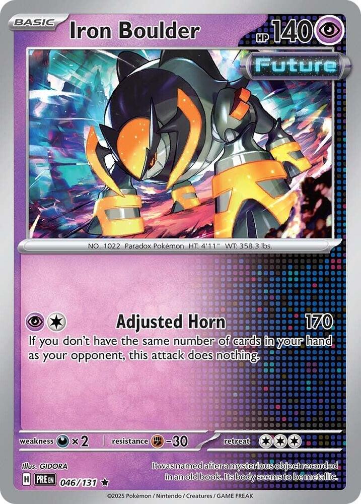 Iron Boulder 046/131 - Standard card artwork - Pokemon TCG Prismatic Evolutions card