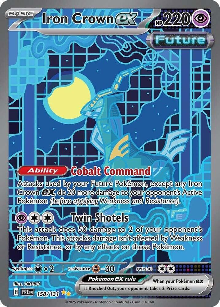 Iron Crown ex 158/131 - Standard card artwork - Pokemon TCG Prismatic Evolutions card